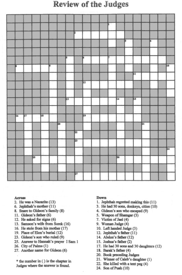 crossword puzzle