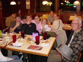 supper with Aubrey - 14 Jan 2003