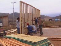 first wall in place