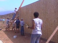 nailing up first side